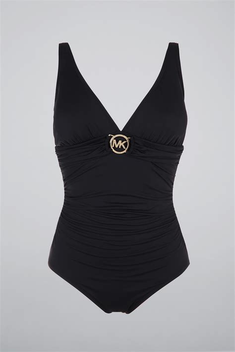 michael kors black bathing suit|michael kors long sleeve swimsuit.